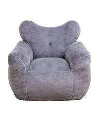 Streamdale Furniture Faux Fur Heart-Shaped Bean Bag Chair for Adults