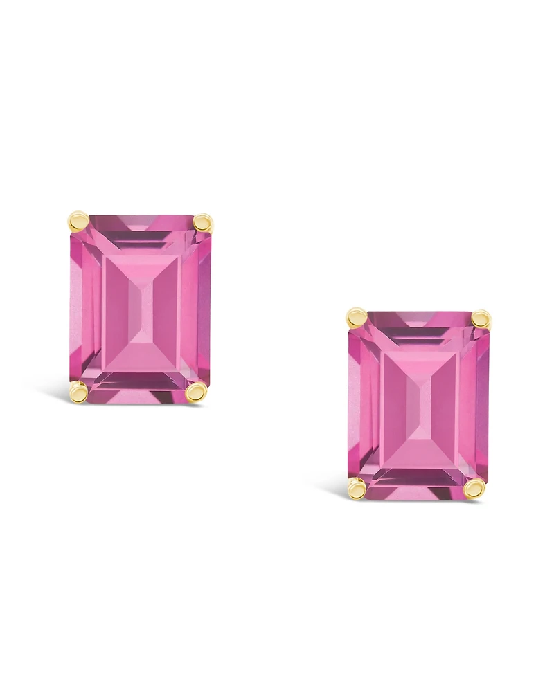 Pink Topaz (4 ct. t.w.) Stud Earrings 14K Yellow Gold or White