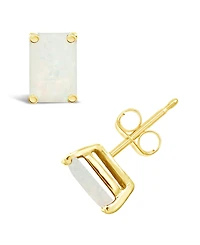 Opal (5/8 ct. t.w.) Stud Earrings 14K Yellow Gold or White