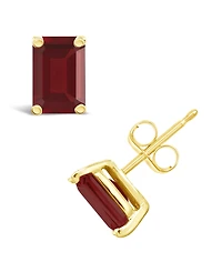 Garnet (1-1/2 ct.t.w) Stud Earrings 14K White Gold or Yellow