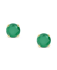 Emerald (1/2 ct. t.w.) Stud Earrings 14K Yellow Gold (Also Available Sapphire)