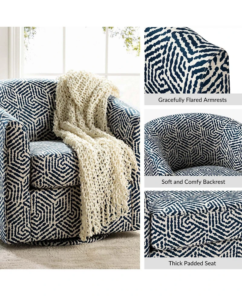 Hulala Home Amiir Upholstered Swivel Accent Chair