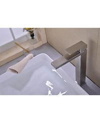 Midola Single Handle Sink Brushed Nickel Vanity Bathroom Faucet, Basin Mixer Tap