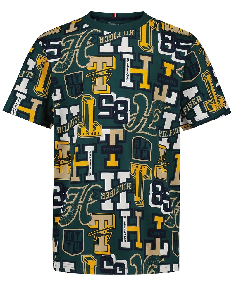 Tommy Hilfiger Boys' 2T-7 Varsity Print Short-Sleeve T-Shirt