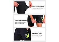 Sportneer X-Large Bike Shorts for Men - 3D Padded Lightweight Mtb Fit Riding Biking Bicycle Biker Shorts with Zipper Pockets