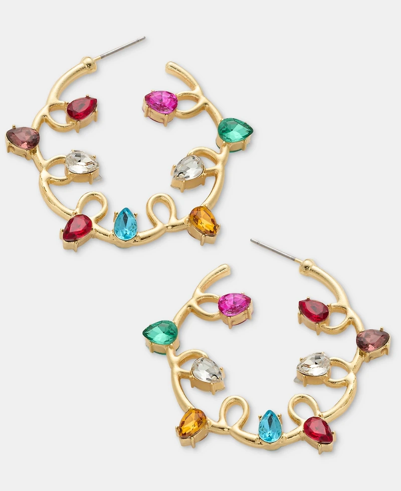 Holiday Lane Christmas String Lights Hoop Earrings, Macy's Exclusive