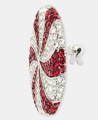 Holiday Lane Silver-Tone Peppermint Pin, Macy's Exclusive