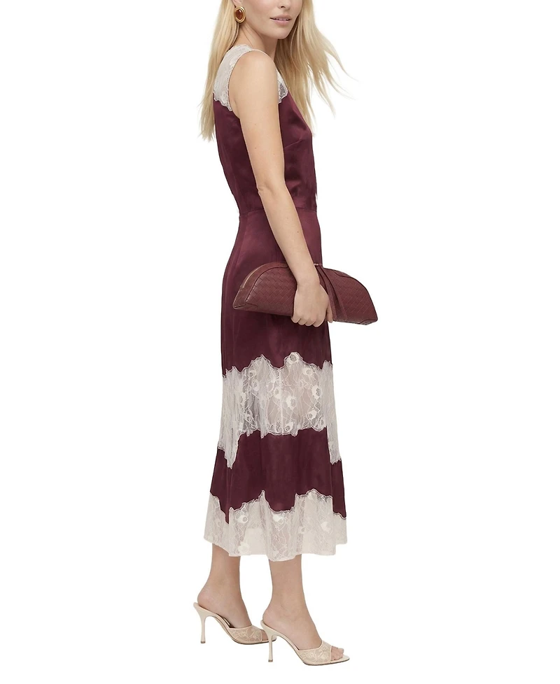 Lily and Lionel London Women's Selma Lace Insert Maxi Dress
