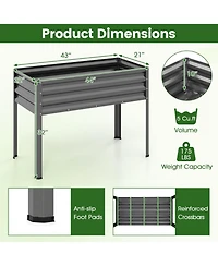 Gouun Metal Raised Garden Bed Set of 2 with Elevated Legs