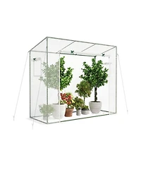 Gouun Walk-in Portable Greenhouse with Roll-Up Zipper Door