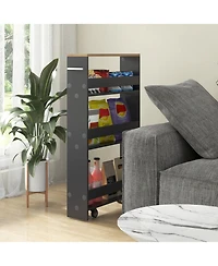 Gouun 4-Tier Rolling Kitchen Storage Cart for Narrow Spaces