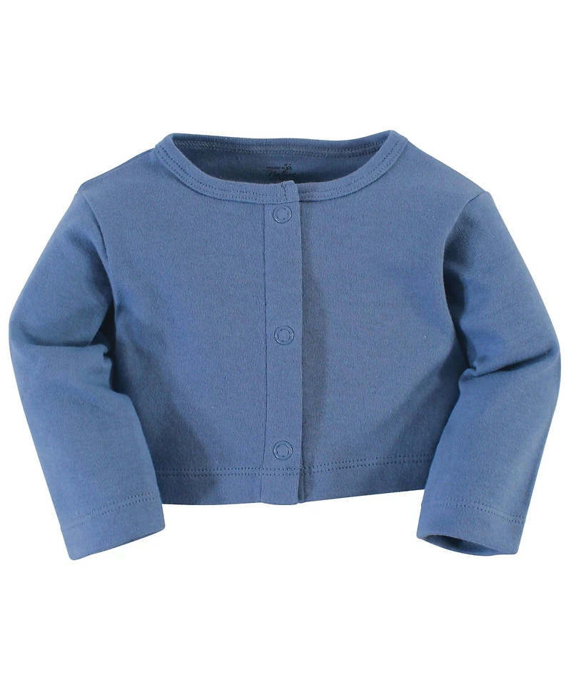 Touched by Nature Baby Girls Natural Cotton Dress and Cardigan