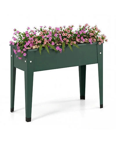 Gouun Elevated Metal Raised Garden Bed with Legs Outdoor Gardening Box