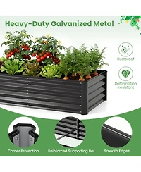 Gouun 4 x 2 x 3 ft Small Galvanized Raised Garden Bed with Greenhouse Cover