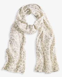 Charter Club Leopard Cashmere Ribbed Muffler, Macy's Exclusive