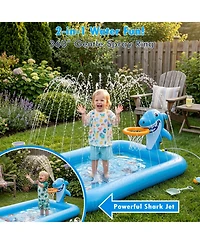 Aofar Splash Pad Basketball Hoop Sprinkler Pool Outdoor Garden Yard