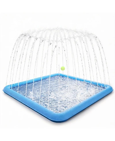 Aofar Splash Pad Dog Pool Sprinkler Square Non-slip