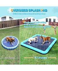 Aofar Dog Splash Pad Sprinkler Pool Outdoor Non-slip