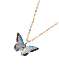 Fable England Enamel Butterfly Short Necklace