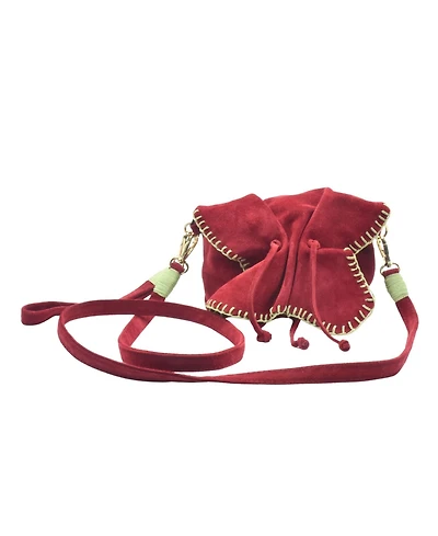 Carlos Falchi Mini Butterfly Suede Leather Bag