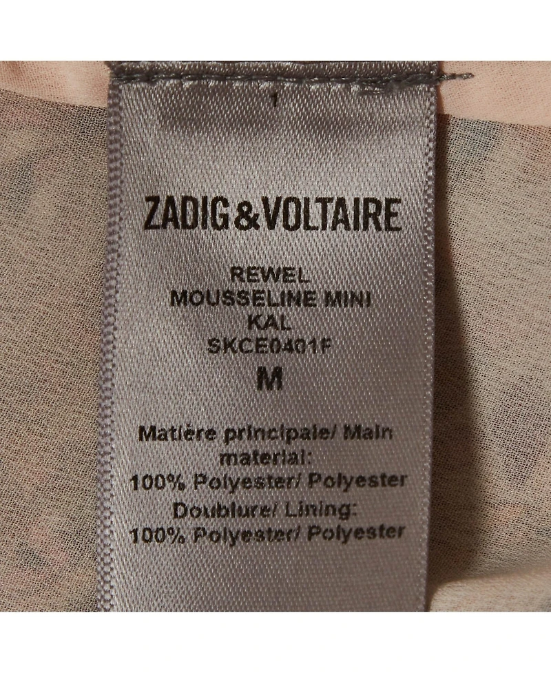 Pre-Owned Zadig & Voltaire Women's Floral Print Bow Tie Mini Dress