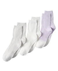 Lands' End Women's 3-Pack Summerweight Slub Midi Socks