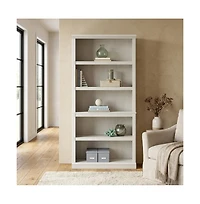 Starlight Canyon Home White storage bookcase with spacious shelves and modern design