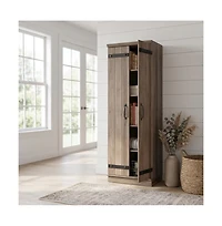 Starlight Canyon Home Storage Cabinet With Salt Oak Finish And Spacious Interior For Home Or Office