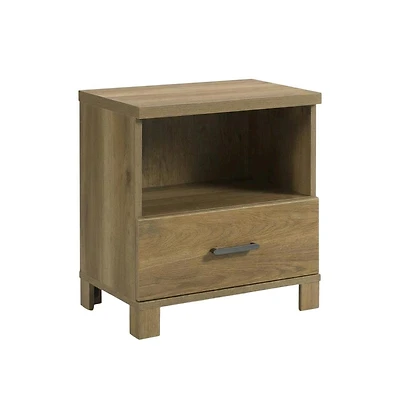 Starlight Canyon Home Wooden Nightstand in Timber Oak Finish with Rustic and Modern Farmhouse Style