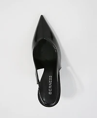 Berness Women's Constantine Patent Pointed Toe Slingback Heels