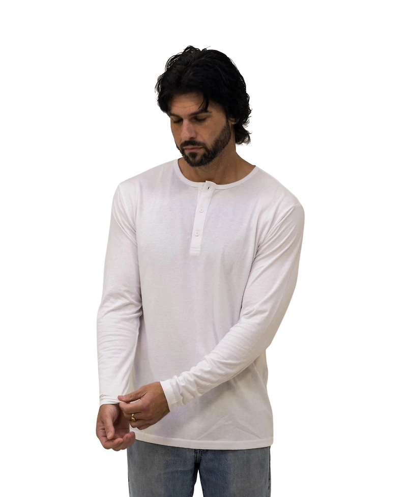 Epic Fits Men's Standard Long Sleeve Henley, 6-Pack