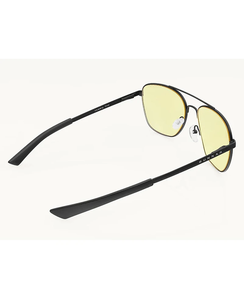 Gunnar Optiks Mustang Onyx Frame Amber Tint Computer Glasses