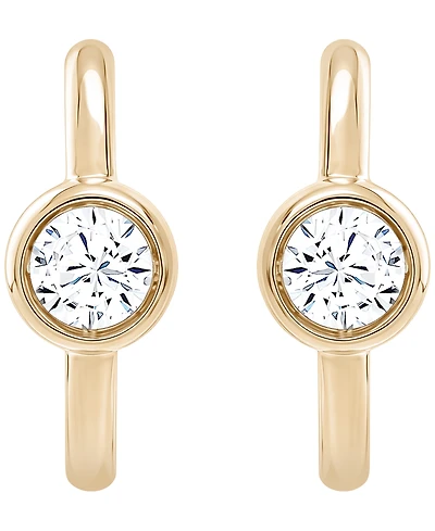 Macy's Lab-Grown Diamond Hoop Earrings (1/2 ct. t.w.) in 14k Yellow Gold