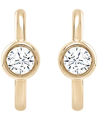 Macy's Lab-Grown Diamond Hoop Earrings (1/2 ct. t.w.) in 14k Yellow Gold