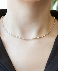 Macy's Lab-Grown Diamond Necklace (3 ct. t.w.) in 14k Yellow Gold