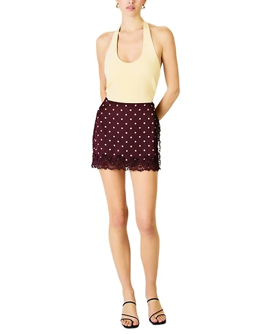 Line & Dot Women's Raye Polka Mini Skirt