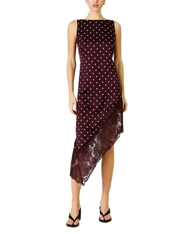 Line & Dot Women's Raye Polka Asymmetric Dress