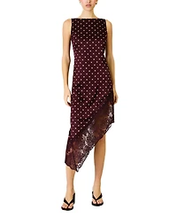 Line & Dot Women's Raye Polka Asymmetric Dress