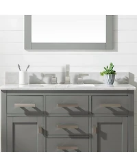 Phying Brushed Nickel Widespread Bathroom Faucet, Waterfall Bathroom Faucets for Sink 3 Hole, 2-Handles Modern Vanity Faucet