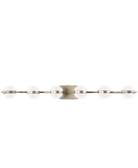 Midola 43" Minimalist Led Bathroom Vanity Light with Crystal Sand Acrylic Shades, 6-Light Wall Mounted Decorative Lighting Fixture for Bathroom