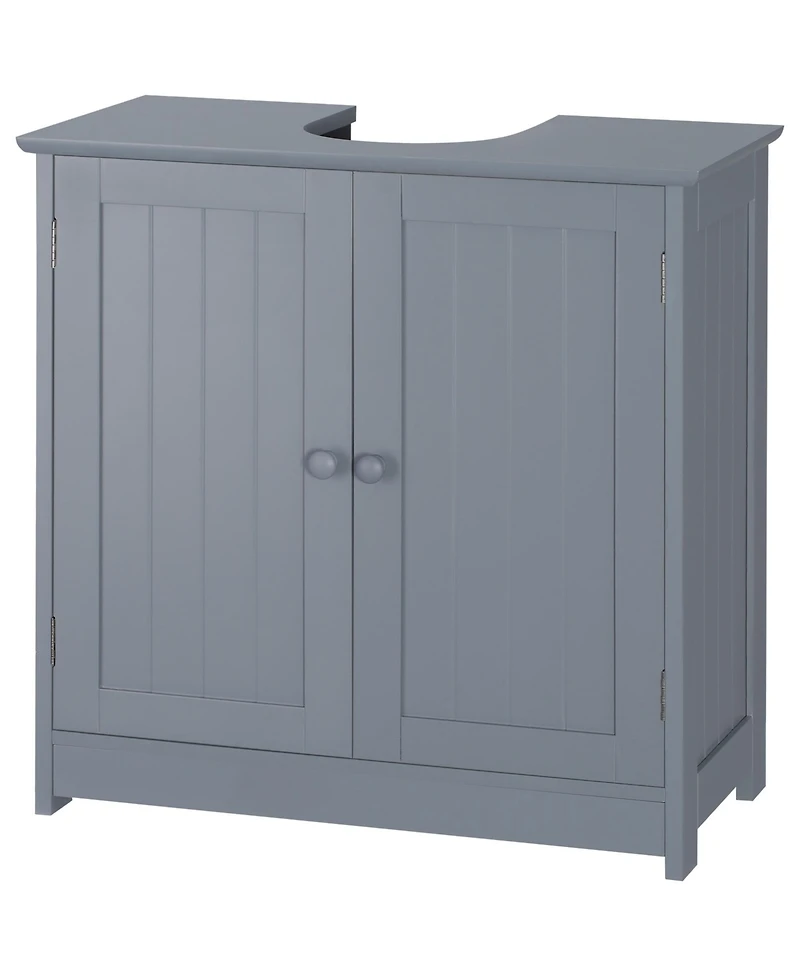 Busdays Pedestal Sink Storage Cabinet Under Sink Bathroom with 2 Doors Shelf and U Shape