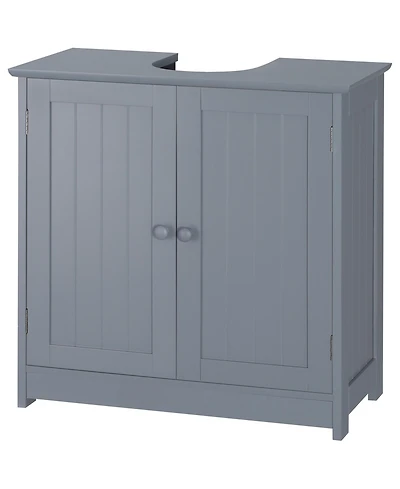 Busdays Pedestal Sink Storage Cabinet Under Sink Bathroom with 2 Doors Shelf and U Shape