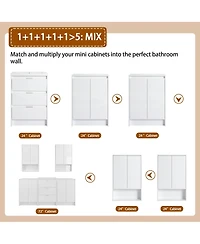 Sillysis 71 Inch Freestanding Bathroom Vanity with Resin Sink, Modern Storage Cabinets, Wall Cabinets, Soft Close Drawers