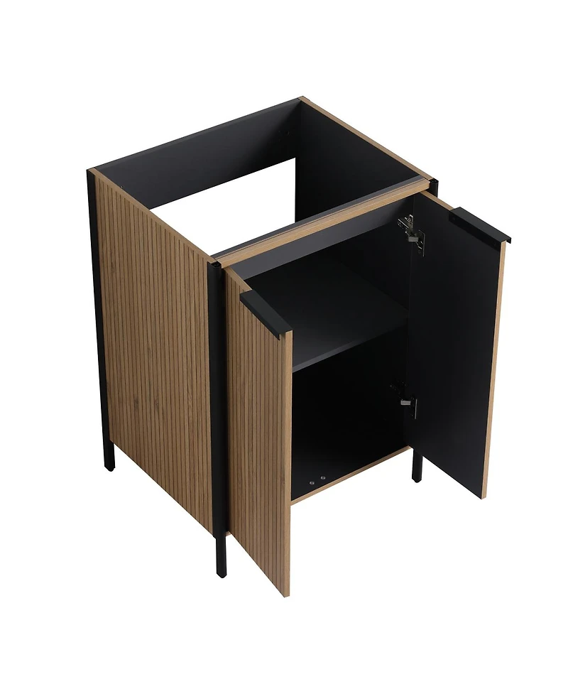 Sillysis Modern Freestanding Bathroom Vanity with Resin Sink, Soft Close Door, Adjustable Shelf, Plywood Cabinet