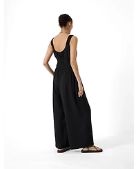 Hush Women's Wrenna Gathered Straps Airflow Jumpsuit