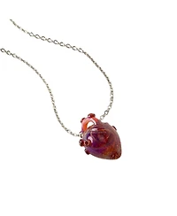 Uncommon Goods Anatomical Glass Heart Necklace