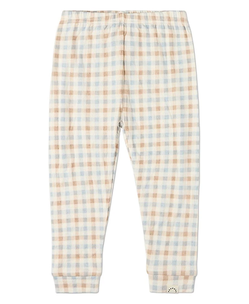 MeMoi Toddler Girls 2 Piece "Let Your Dreams Set Sail" Pointelle Plaid Lounge