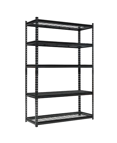homfan 5 Tier Storage Shelf, 72 Inch Heavy Duty Metal Shelving Unit with Adjustable Shelves for Pantry or Basement