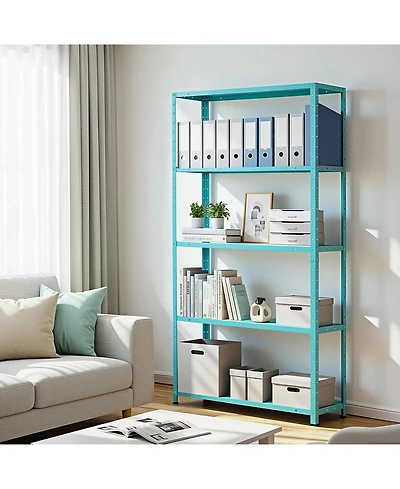 homfan 5 Tier Storage Shelf, 68 Inch Heavy Duty Metal Shelving Unit with Adjustable Shelves for Kitchen or Pantry