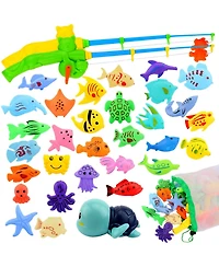 Gnuadz Fishing Pool Game Water Table Bath Toy Rod Floating Fish Kids Gift Outdoor